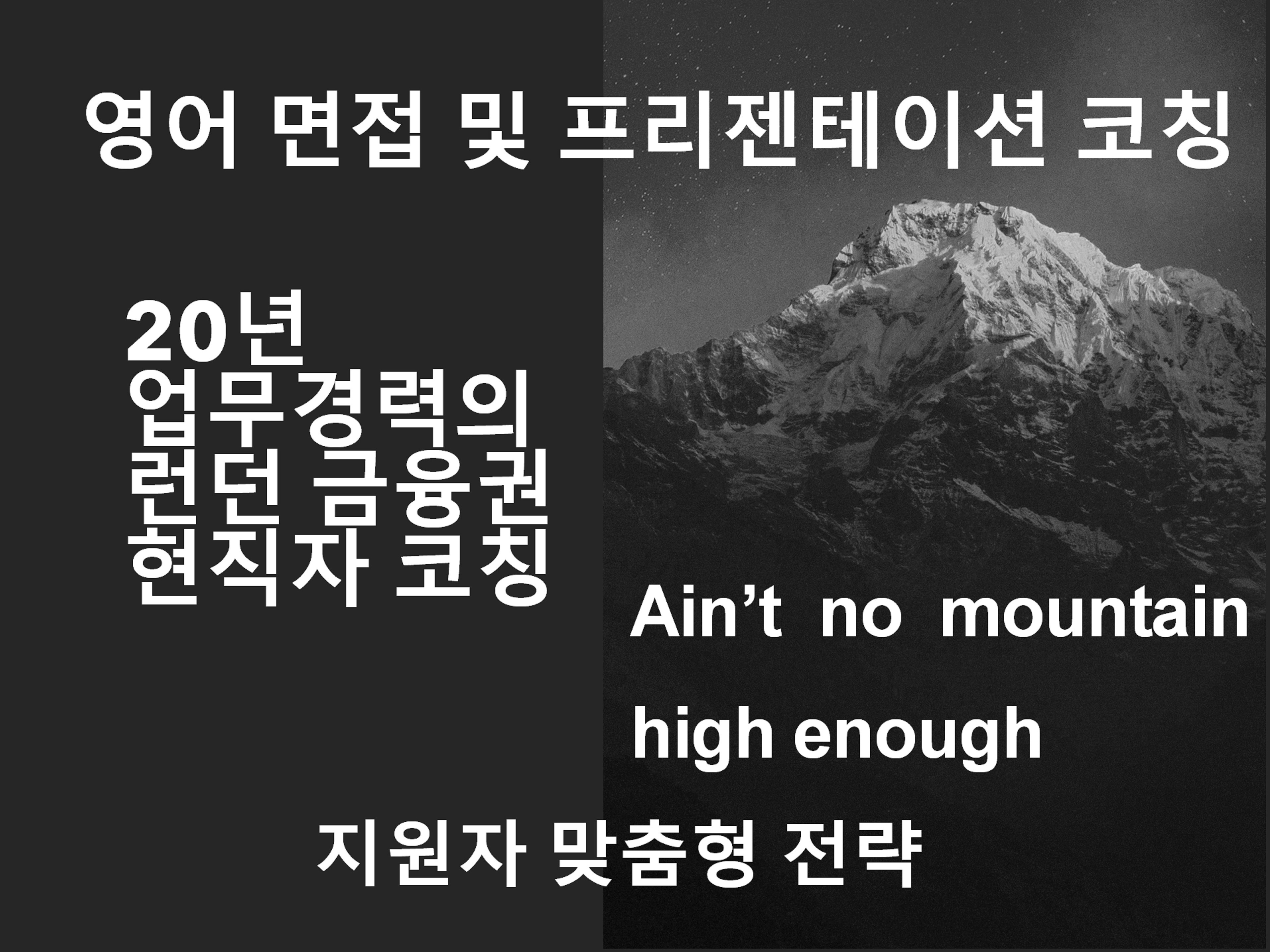 영어 면접 프리젠테이션 코칭 - 크몽