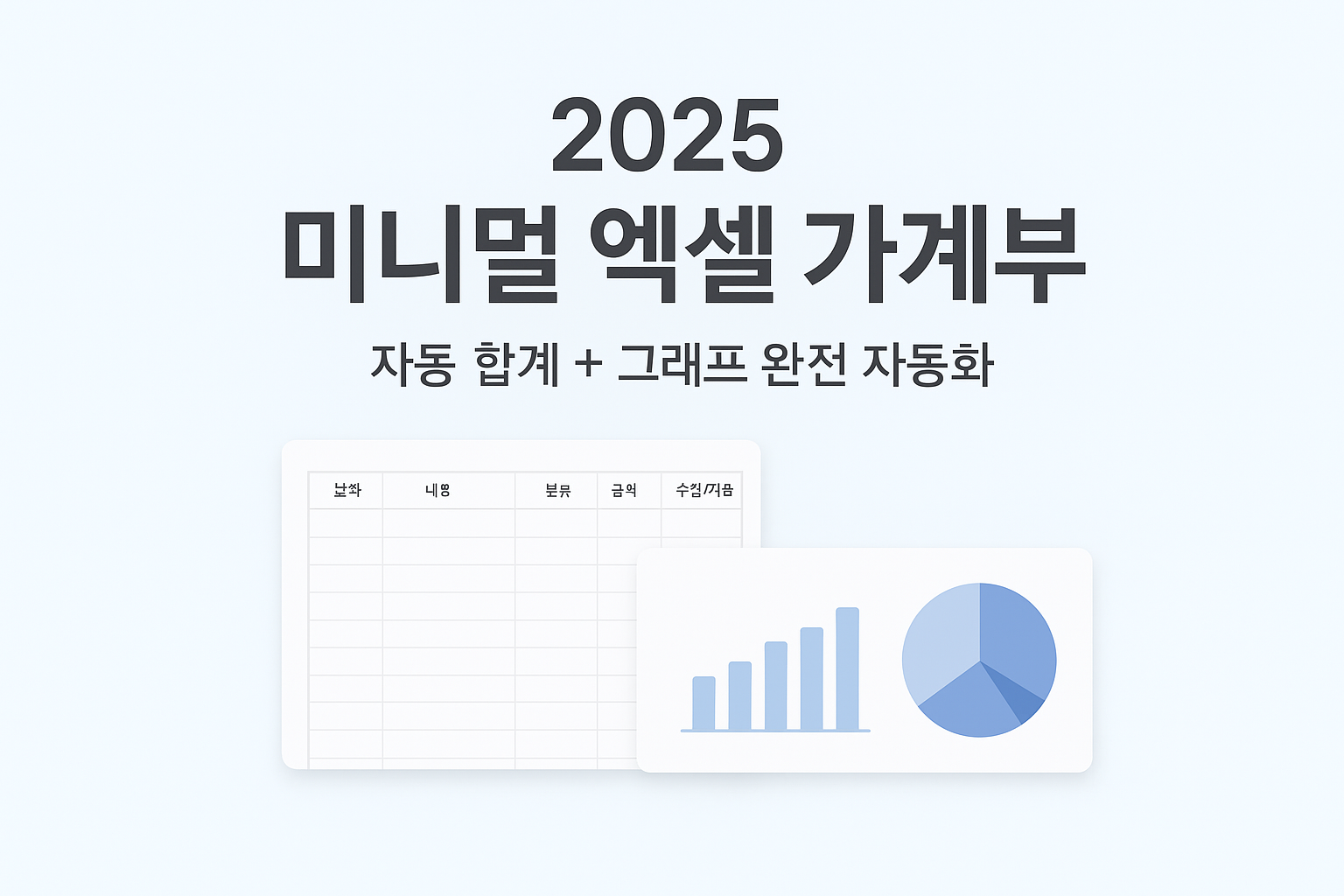 2025 미니멀 엑셀 가계부 프리미엄 - 크몽