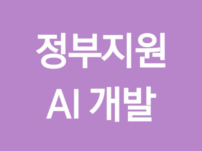 정부지원사업 전문 AI 모델부터 웹/앱 MVP 개발
