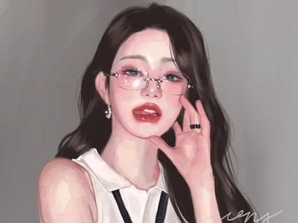 디지털 인물화 그림 그려 드립니다