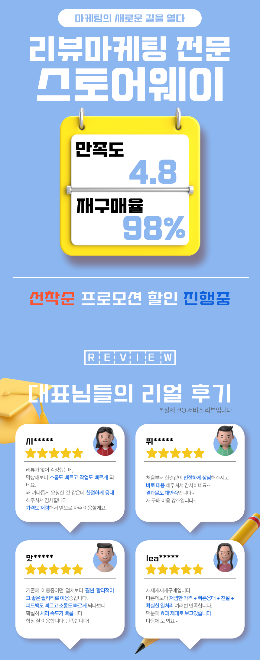 실사용자 리뷰 스토어 활성화 체험단 구매평 리뷰마케팅 - 크몽