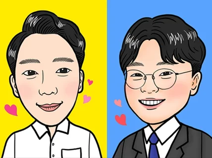 고퀄리티 캐리커쳐를 전문가가 제작해드립니다.