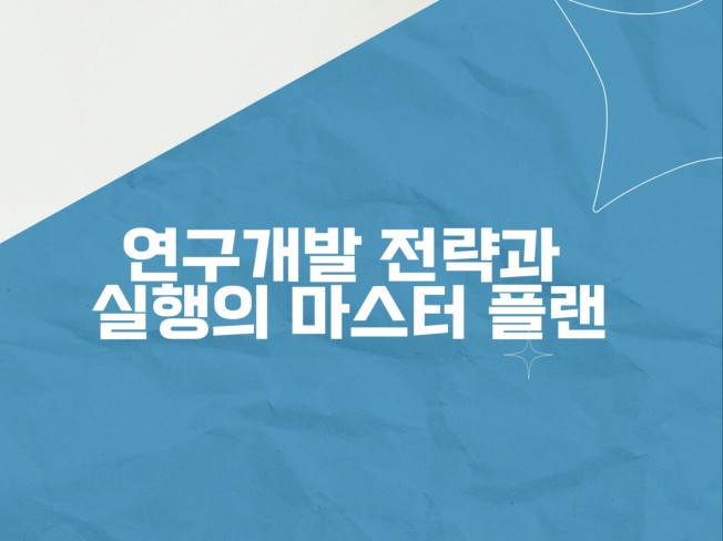 연구개발 전략과 실행의 마스터 플랜 - 크몽