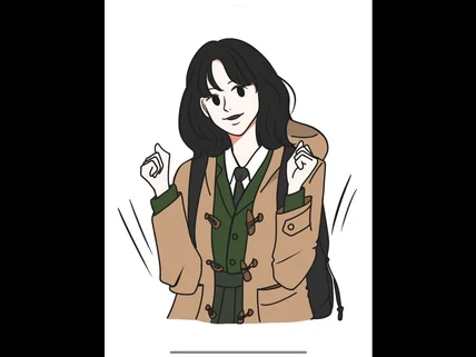 일러스트 청첩장 커플선물 가족선물 라인 심플 드로잉