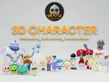 3d 캐릭터 디자인 및 홍보 영상 제작해 드립니다.