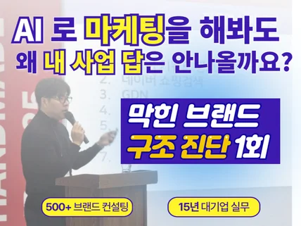 마케팅 팀장이 광고비 새는 브랜드 구조 진단