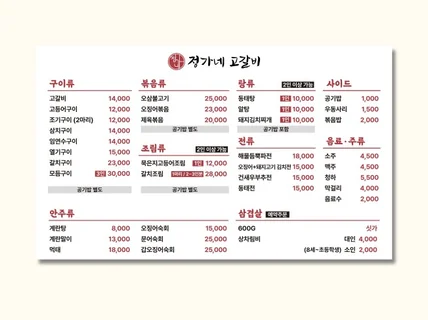 성공적인 오픈을 위한 완벽한 메뉴판