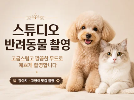 나와 영원히 가는 반려동물 나의 가족처럼 예쁘게 촬영