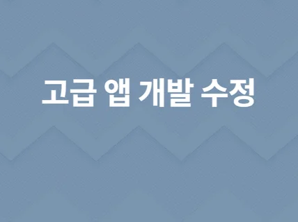 난이도 높은 앱 제작해 드립니다.