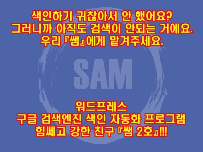 워드프레스 구글 색인 - 샘 2호