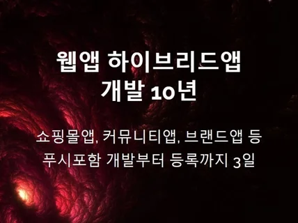 하이브리드앱, 쇼핑몰 앱, 커스텀앱 제작 솔루션