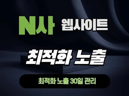 N사 웹사이트 영역’ 최적화노출 · 최적화 관리