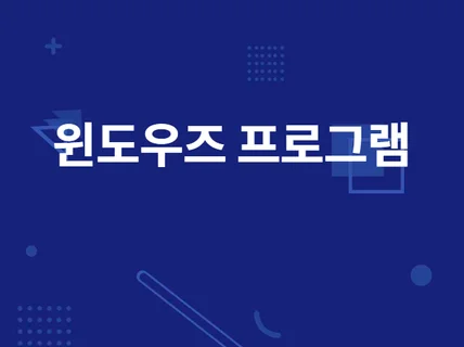 윈도우즈 프로그램 개발