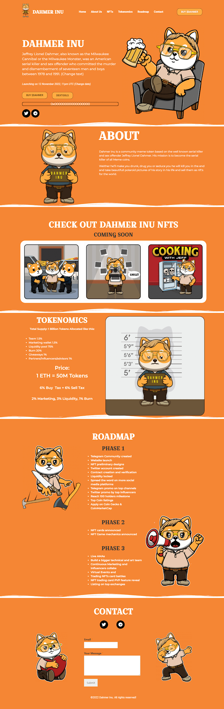 토큰 밈코인 코인 홍보 웹사이트 제작 - 크몽