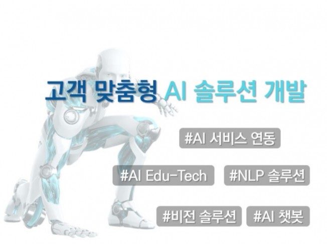 맞춤형 AI 웹/앱 서비스 개발