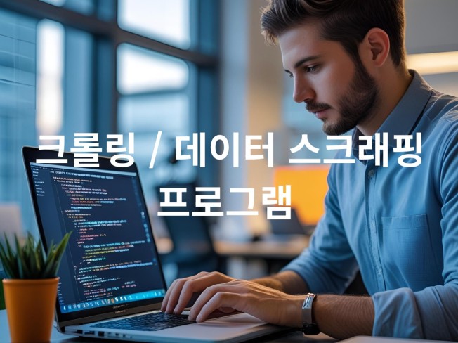 대기업 개발자의 웹크롤링,스크래핑 원하는 프로그램 제작