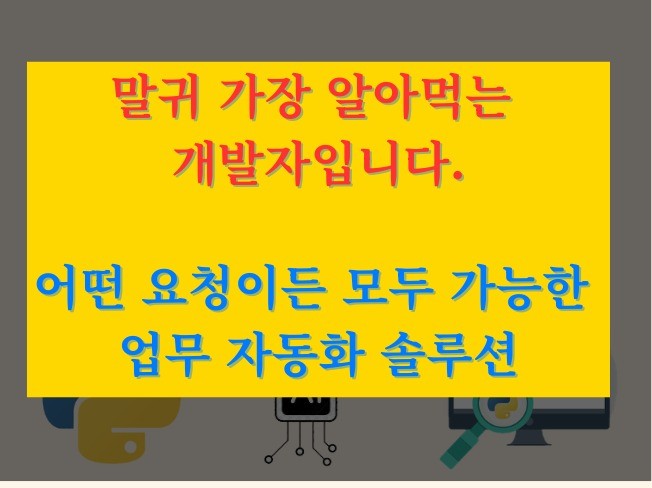 Python 기반 업무 자동화  매크로 프로그램 맞춤