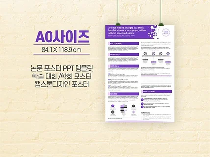 A0 사이즈 학술 논문 포스터 ppt 템플릿 졸업논문