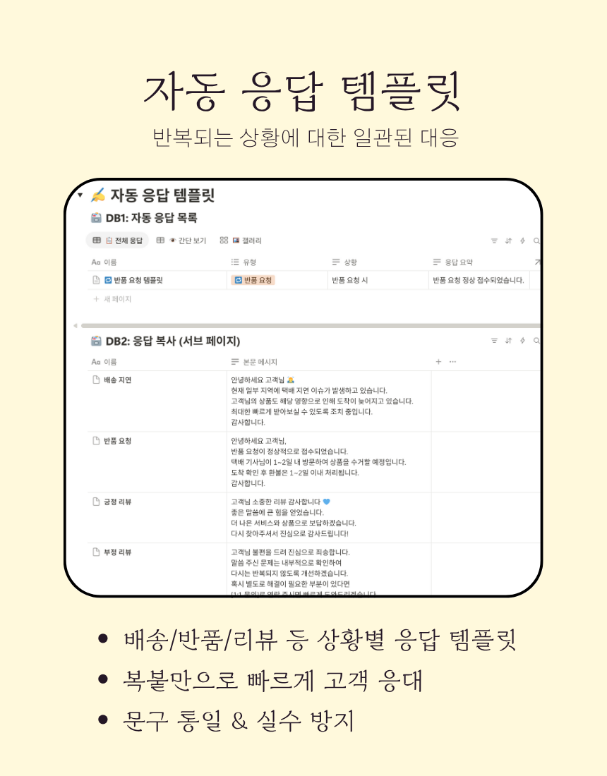 Notion 스토어 운영 올인원 노션 템플릿 - 크몽