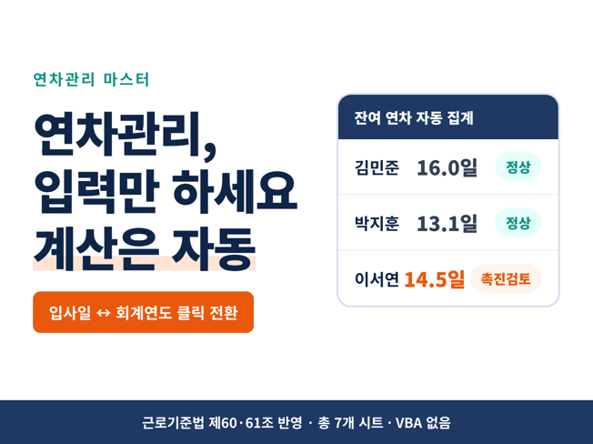 고용노동부 연차 계산기