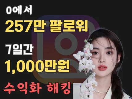인스타그램 투잡, 부업으로 7일간 1,000만원 해킹
