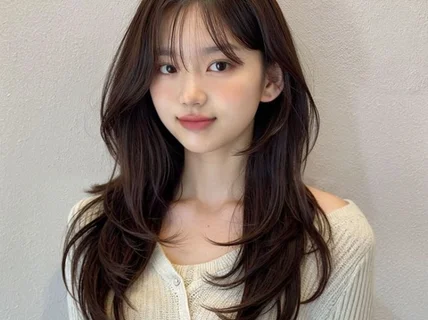 AI 헤어 모델 실사 이미지