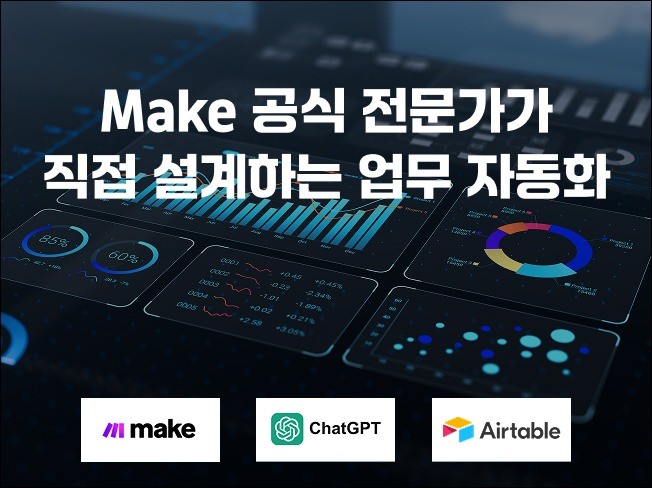 Make.com 인증 전문가가 자동화를 설계해드립니다.