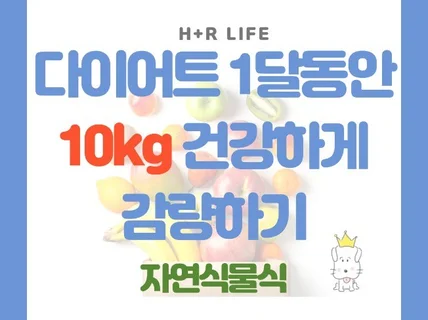 다이어트 1달동안 건강하게 10kg 감량노하우 전자책을 드립니다.