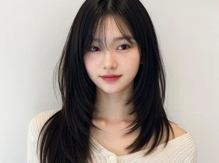 AI 헤어 모델 실사 이미지