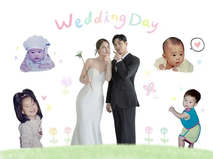 사랑스러운 드로잉 식전영상 축가 프로포즈 영상 제작