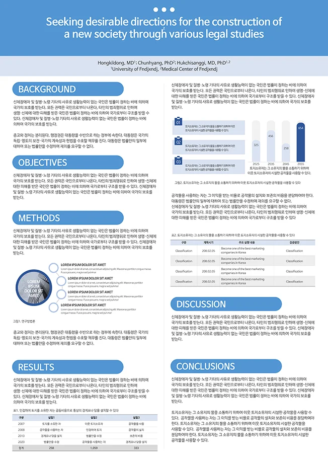A0 사이즈 깔끔한 학술 논문 포스터 ppt 템플릿 - 크몽