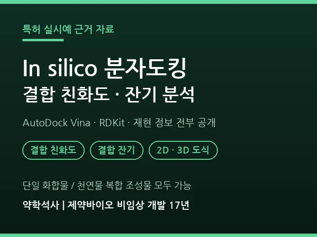 In silico 분자도킹 결합친화도 분석해 드립니다 - 크몽