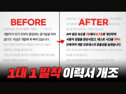 38군데 서류 합격 비법, 개발자 이력서 첨삭 프로그램