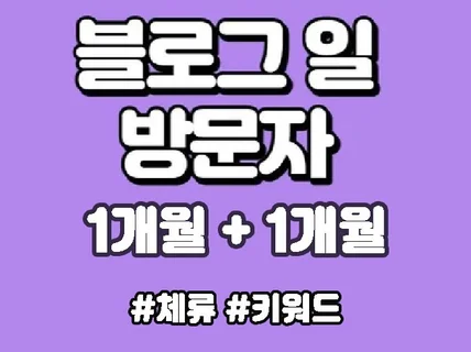 블로그 일 방문자 관리 서비스