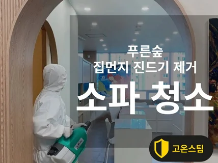 경기 소파 건식 청소 - 빈대 진드기 제거