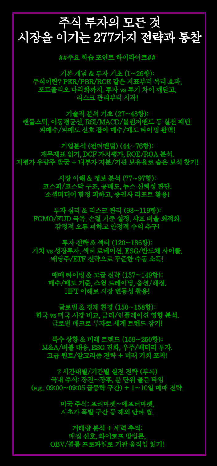 주식 투자 실전 바이블 이론과 전략의 완벽 조합 - 크몽