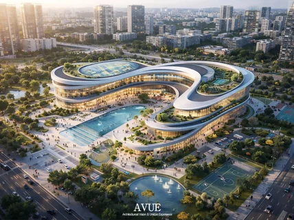 AVUE건축투시도 조감도 아이소매트릭 경관심의 분양