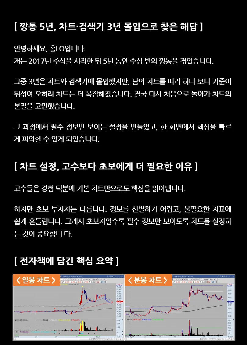 키움증권 주식 초보도 즉시 적용, 차트 검색기 설정 - 크몽