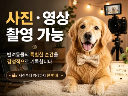 나와 영원히 가는 반려동물 나의 가족처럼 예쁘게 촬영
