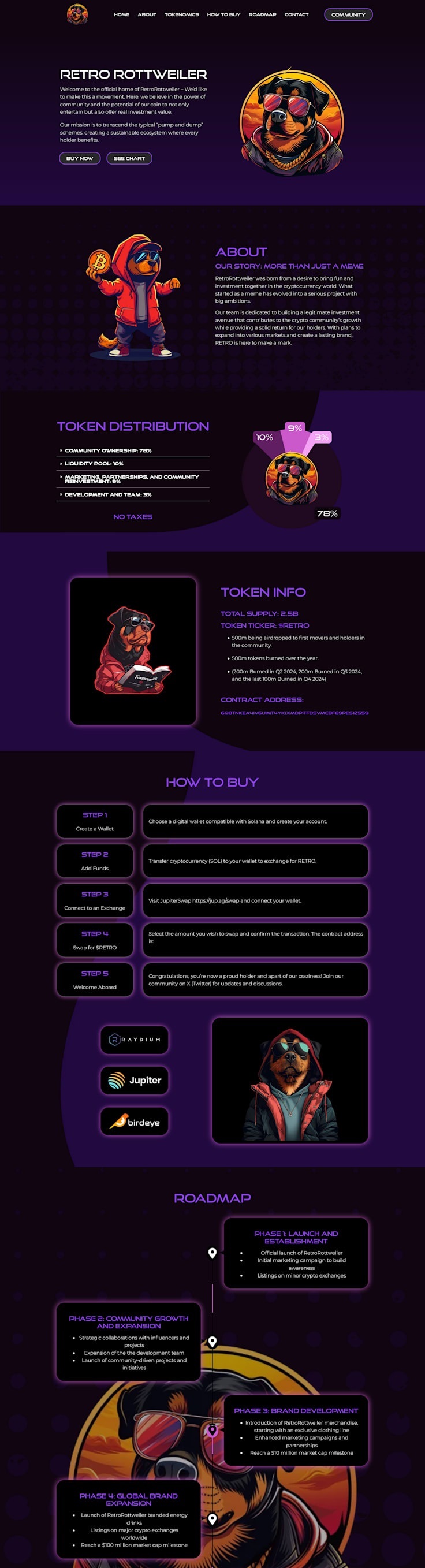 토큰 밈코인 코인 홍보 웹사이트 제작 - 크몽