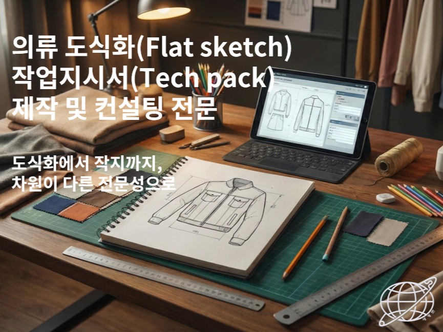의류도식화 및 작업지시서 제작 및 컨설팅 해 드립니다 - 크몽