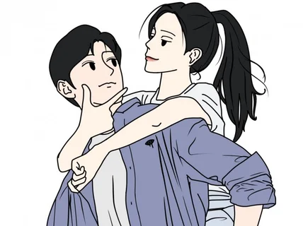 일러스트 청첩장 커플선물 가족선물 라인 심플 드로잉