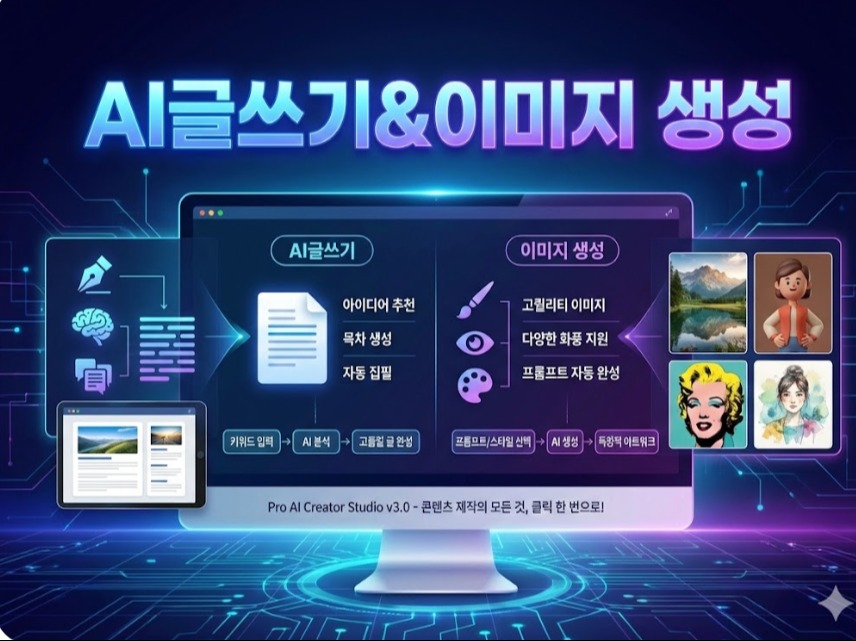AI글작성 + 이미지 생성 통합 프로그램