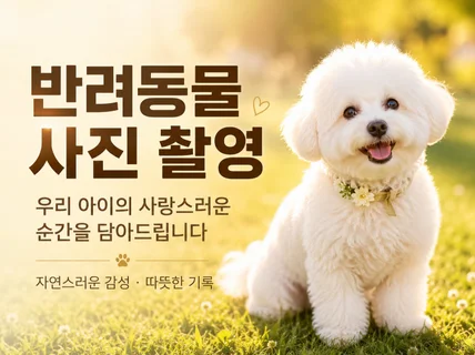 나와 영원히 가는 반려동물 나의 가족처럼 예쁘게 촬영