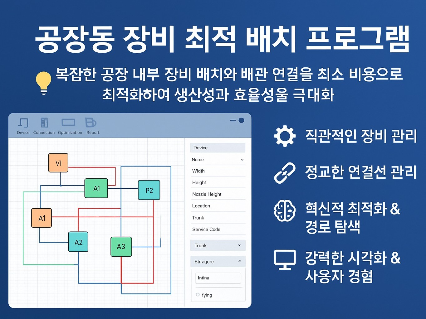 플랜트 설비 배치 레이아웃 최적화 - 크몽