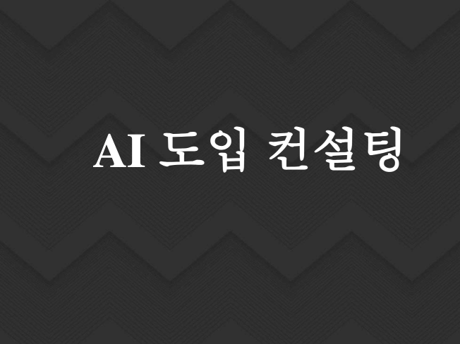 AI 도입 관련 컨설팅