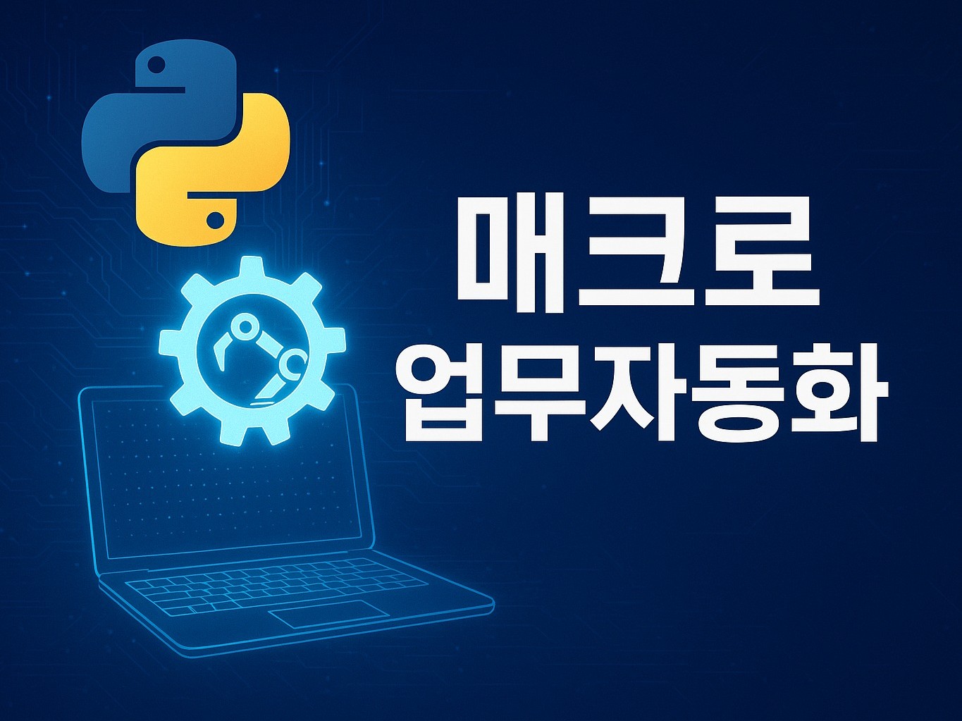 파이썬 매크로를 통한 업무 자동화를 이루어드립니다.