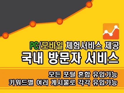 PC 및 모바일 실제 국내 방문자를 관리하여 드립니다.