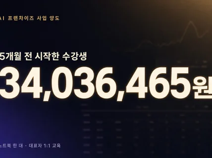 수강생이 5개월 만에 3404만원 번 AI 사업노하우