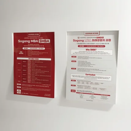 포트폴리오-서강대학교 대학원 MBA 프로그램 홍보 모집 포스터